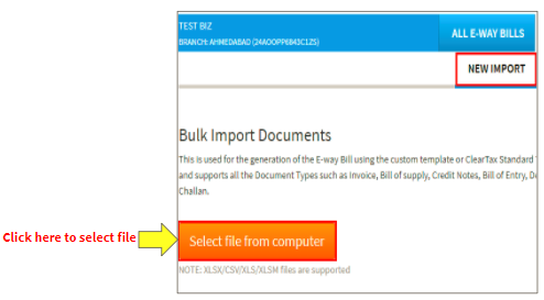 Select file from computer