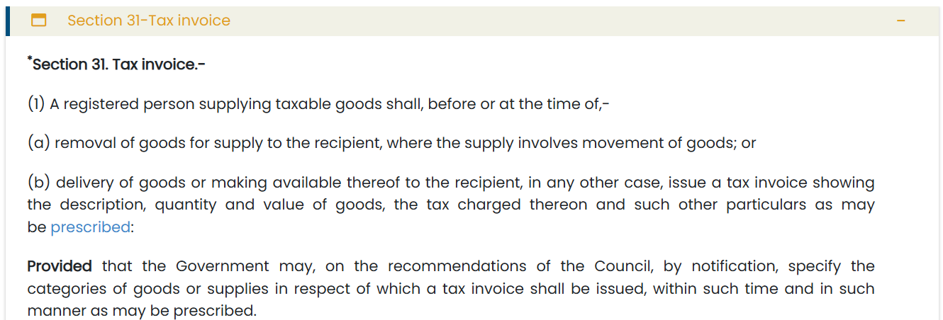 CGST Section 31