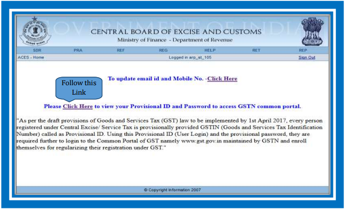 Enrollment for GST_ID