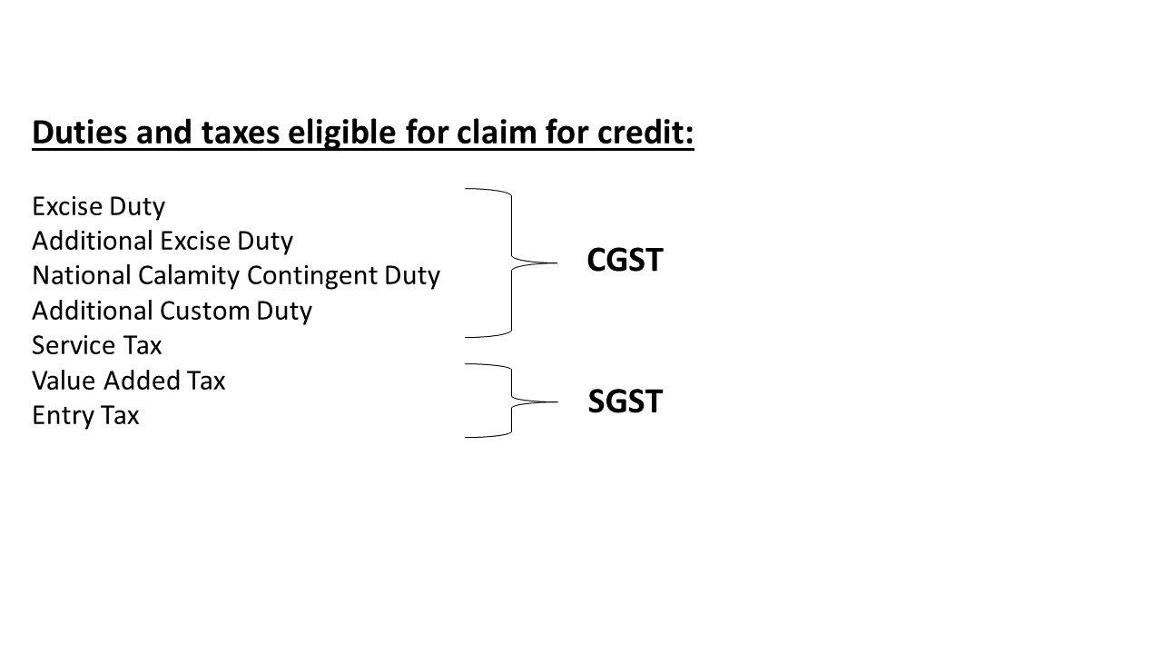 GST ITC on Stock Transition Provision