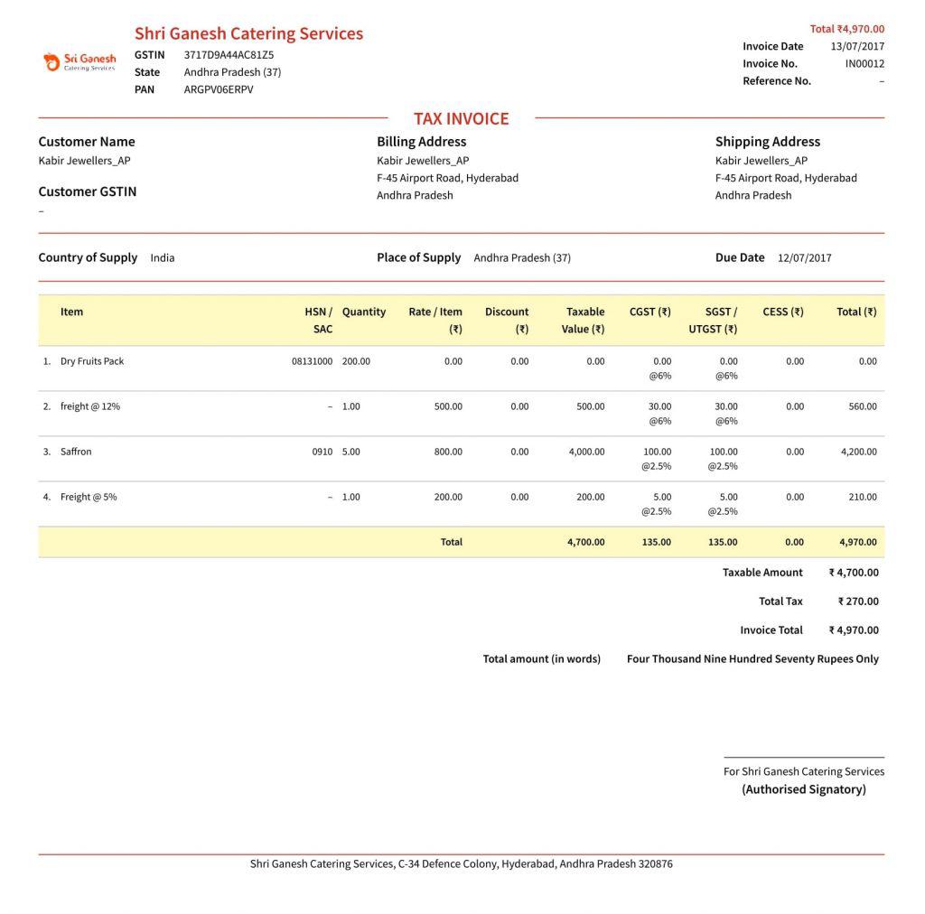 Image result for tax invoice gst