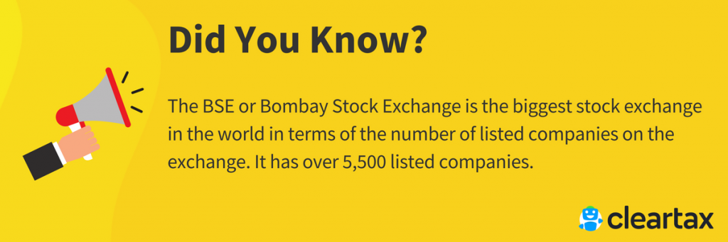 The BSE or Bombay Stock Exchange