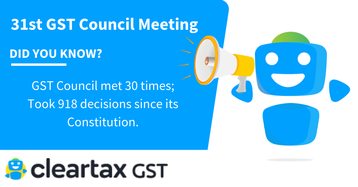31st GST Council meeting