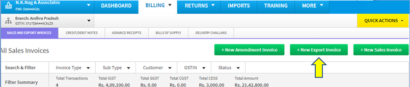 cleartax gst software how to create export invoices invoice for export