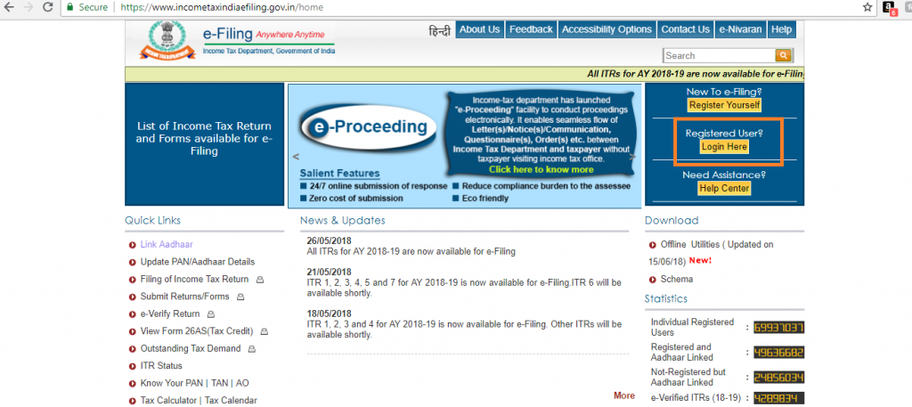 Income tax india efiling