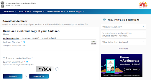 Aadhaar Download