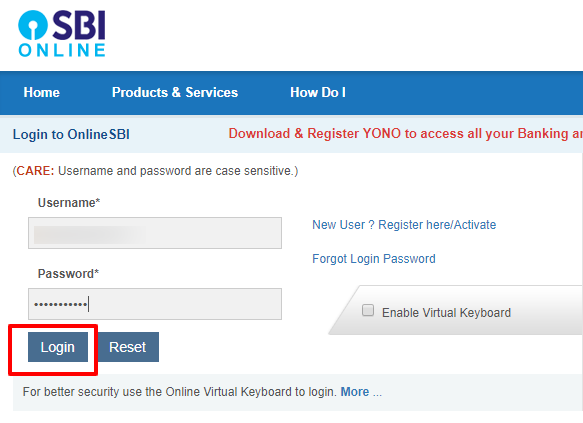 SBI Login 3