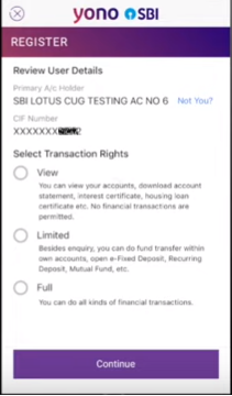 SBI Mobile Register 10