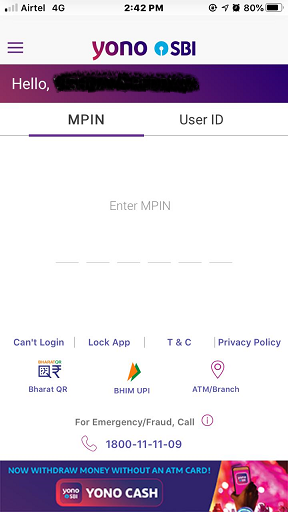 SBI Mobile Login 2