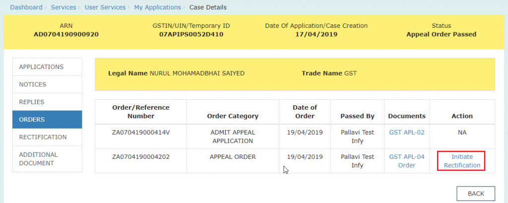 registration order appeal
