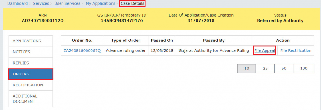 advance ruling