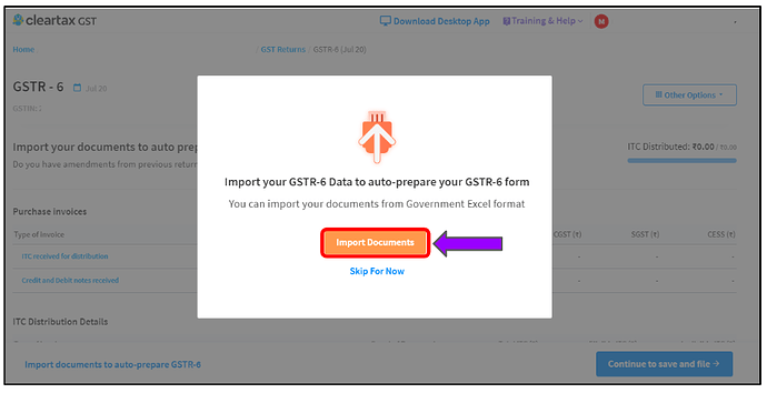 gstr-6 using cleartax
