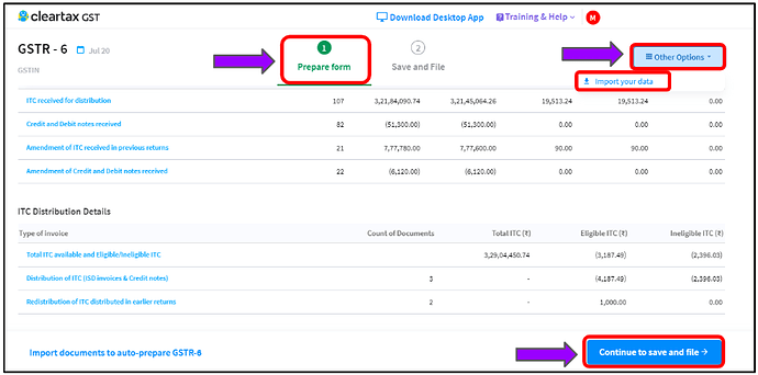 gstr-6 using cleartax