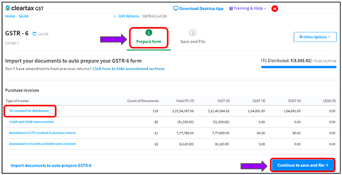 gstr-6 using cleartax