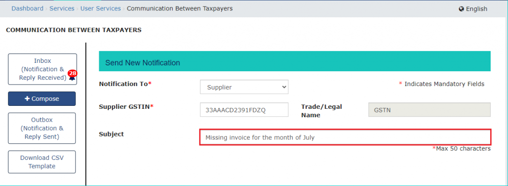 Communication between Taxpayers