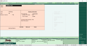 How to enter HSN Code in Tally ERP 9 Release 6
